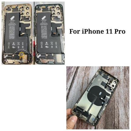 Replacement Rear Housing Compatible with iPhone 11 Pro Max Series Back Cover Battery Frame Assembly with Small Parts Original Pulled
