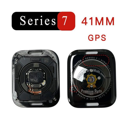 Replacement Glass Back Cover Compatible with Apple Watch Series 7 41/45mm GPS/LTE Back Glass Battery Cover Door Case Plate Heart Rate Sensor
