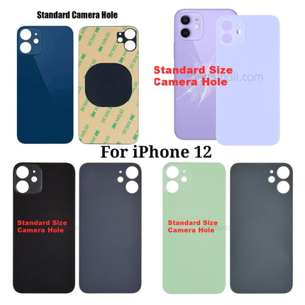Replacement Rear Glass Compatible with iPhone 12 Mini Pro Max Series Back Cover Glass with Bigger Camera Hole