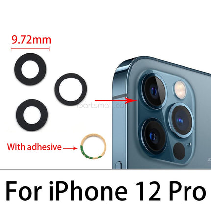 Replacement Rear Camera Lens Compatible with iPhone 12 Mini Pro Max Series Back Camera Glass Lens (Glass Only)