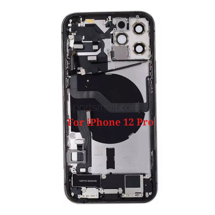 Replacement Rear Cover Compatible with iPhone 12 Mini Pro Max Series Back Battery Housing Frame Assembly with Small Parts Original Pulled
