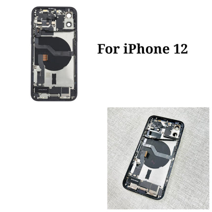 Replacement Rear Cover Compatible with iPhone 12 Mini Pro Max Series Back Battery Housing Frame Assembly with Small Parts Original Pulled