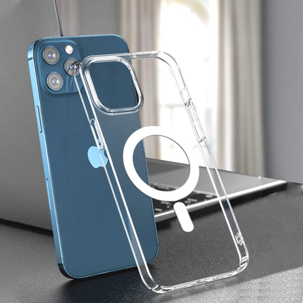 Replacement Magsafe Phone Case Compatible with iPhone 14 Plus Pro Max Series Clear Wireless Charging Case Magnetic Cover