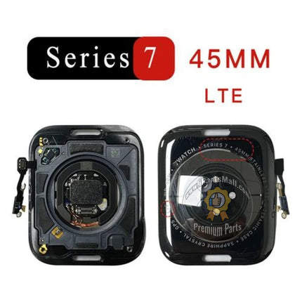 Replacement Glass Back Cover Compatible with Apple Watch Series 7 41/45mm GPS/LTE Back Glass Battery Cover Door Case Plate Heart Rate Sensor
