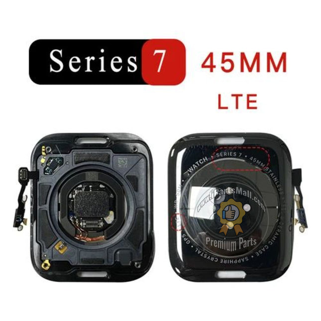 Replacement Glass Back Cover Compatible with Apple Watch Series 7 41/45mm GPS/LTE Back Glass Battery Cover Door Case Plate Heart Rate Sensor