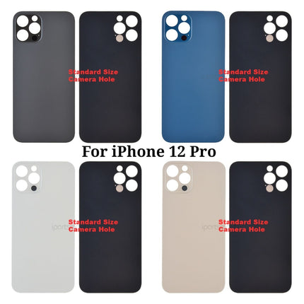 Replacement Rear Glass Compatible with iPhone 12 Mini Pro Max Series Back Cover Glass with Standard Camera Hole