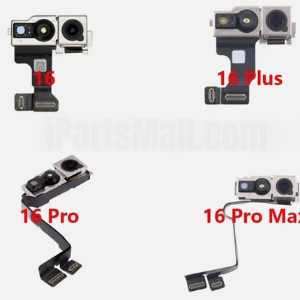Replacement Front Small Camera Compatible with iPhone 16 Plus Pro Max Series Camera Module Sensor Flex Cable