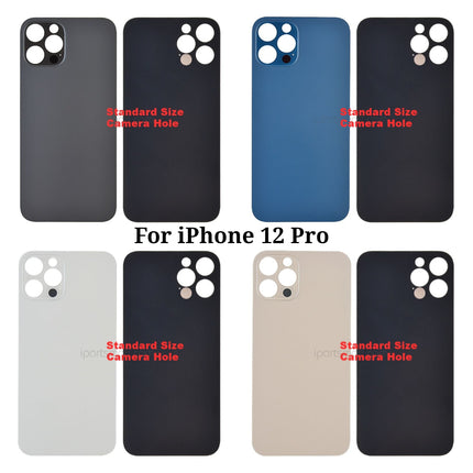 Replacement Rear Glass Compatible with iPhone 12 Mini Pro Max Series Back Cover Glass with Bigger Camera Hole