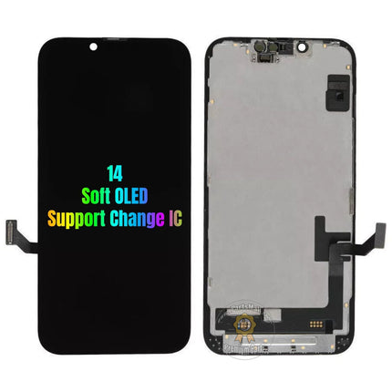 Replacement Display Compatible with iPhone 14 Plus Pro Max Series LCD Screen Touch Assembly Soft OLED Support Change IC
