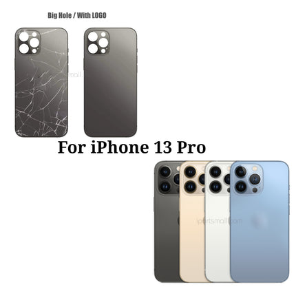 Replacement Back Glass Compatible with iPhone 13 Mini Pro Max Series Back Cover Glass with Bigger Camera Hole
