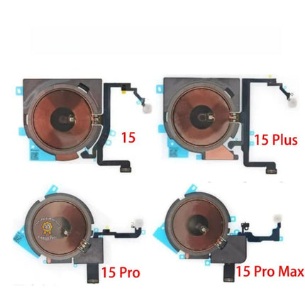 Replacement NFC Wireless Compatible with iPhone 15 Plus Pro Max Series NFC Wireless Charging Coil Sticker with Flashlight Flex Cable