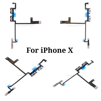 Replacement Side Button Compatible with iPhone X XS Max Series Volume Button Flex Cable