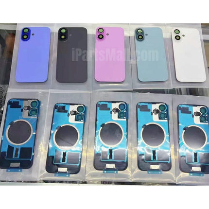 Replacement Battery Cover Compatible with iPhone 16 Plus Pro Max Series Back Glass with Camera Lens