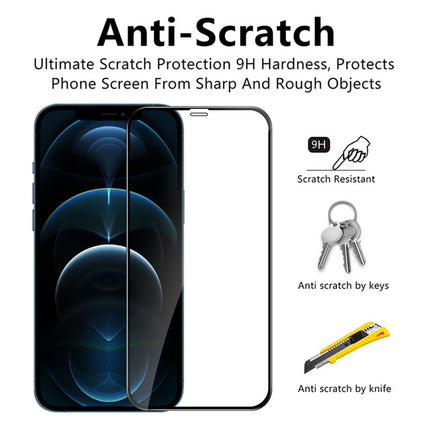 Replacement 9D Full Cover Protective Glass Compatible with iPhone 14 Plus Pro Max Series Tempered Film Protector Glass
