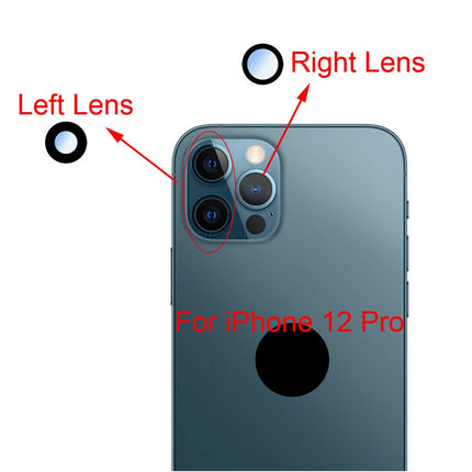 Replacement Rear Camera Lens Compatible with iPhone 12 Mini Pro Max Series Back Camera Glass Lens (Glass Only)