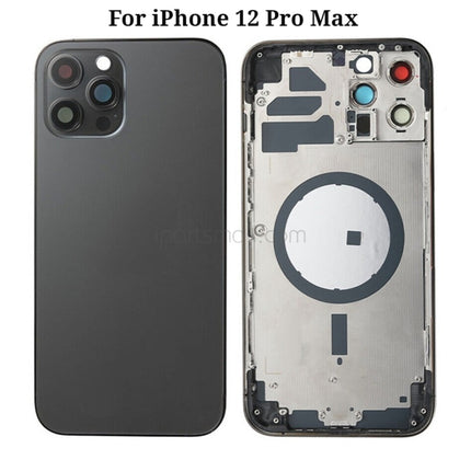 Replacement Back Housing Compatible with iPhone 12 Mini Pro Max Series Battery Cover Rear Cover Middle Frame Assembly