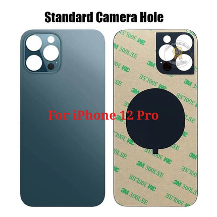 Replacement Rear Glass Compatible with iPhone 12 Mini Pro Max Series Back Cover Glass with Standard Camera Hole