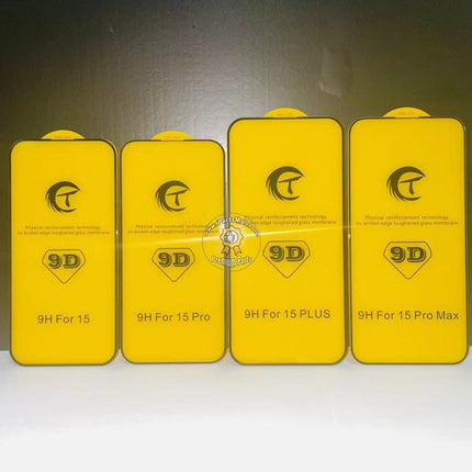 Replacement 9D Full Cover Protective Glass Compatible with iPhone 15 Plus Pro Max Series Tempered Film Protector Glass