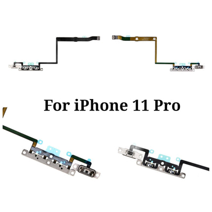 Replacement Side Button Compatible with iPhone 11 Pro Max Series Volume Button Flex Cable with Metal Bracket Original