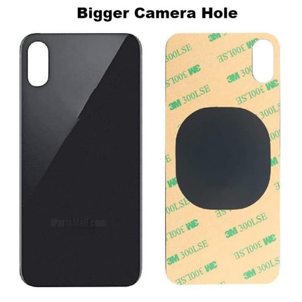 Replacement Rear Housing Compatible with iPhone X XS Max Series Back Cover Glass with Bigger Camera Hole