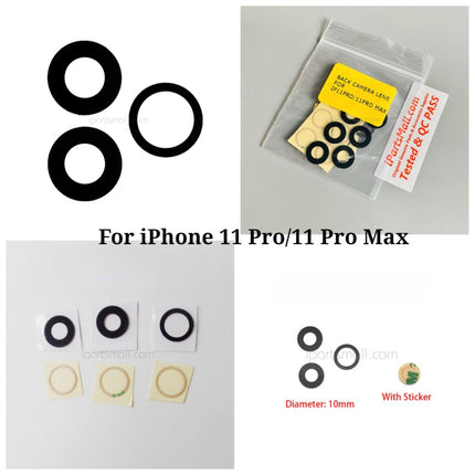 Replacement Rear Camera Lens Glass Compatible with iPhone 11 Pro Max Series Back Camera Lens Original (Glass Only)