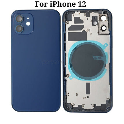 Replacement Back Housing Compatible with iPhone 12 Mini Pro Max Series Battery Cover Rear Cover Middle Frame Assembly