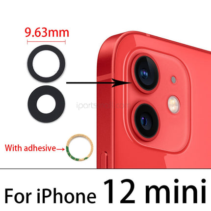 Replacement Rear Camera Lens Compatible with iPhone 12 Mini Pro Max Series Back Camera Glass Lens (Glass Only)