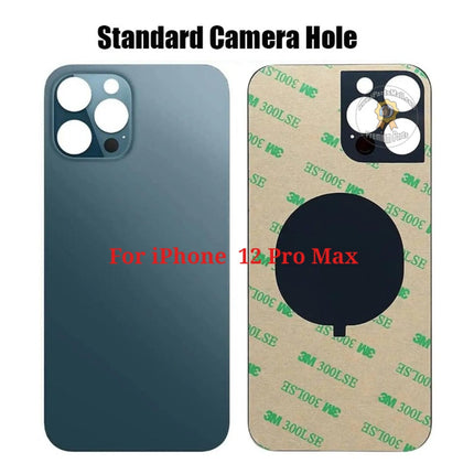 Replacement Rear Glass Compatible with iPhone 12 Mini Pro Max Series Back Cover Glass with Standard Camera Hole
