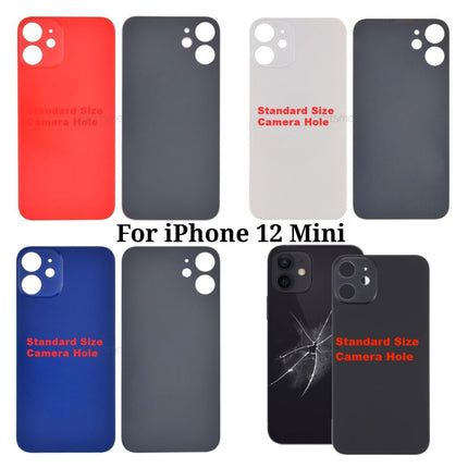 Replacement Rear Glass Compatible with iPhone 12 Mini Pro Max Series Back Cover Glass with Standard Camera Hole