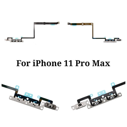 Replacement Side Button Compatible with iPhone 11 Pro Max Series Volume Button Flex Cable with Metal Bracket Original
