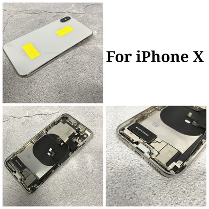 Replacement Back Housing Compatible with iPhone X XS Max Series Back Battery Frame Bezel with Small Parts Assembly Original Pulled Teardown