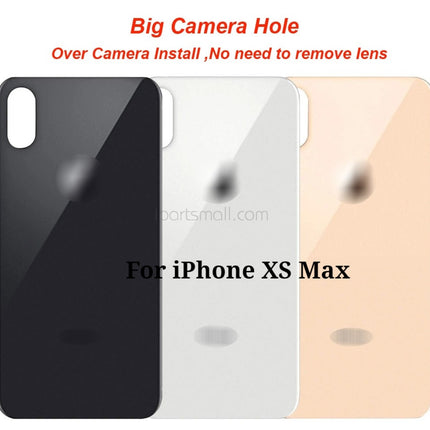 Replacement Rear Housing Compatible with iPhone X XS Max Series Back Cover Glass with Bigger Camera Hole