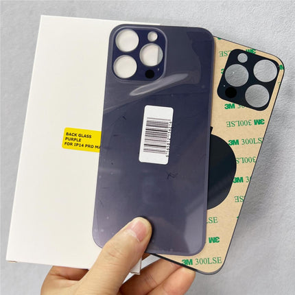 Replacement Back Glass Compatible with iPhone 14 Plus Pro Max Series Back Cover Glass with Bigger Camera Hole
