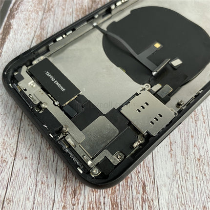 Replacement Rear Housing Compatible with iPhone XR Series Back Battery Cover Frame Assembly with Small Parts Original Pulled