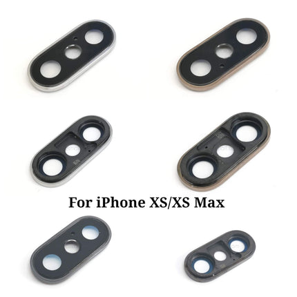 Replacement Back Camera Lens Compatible with iPhone X XS Max Series Rear Camera Cover Lens Glass Ring with Frame Bezel Original