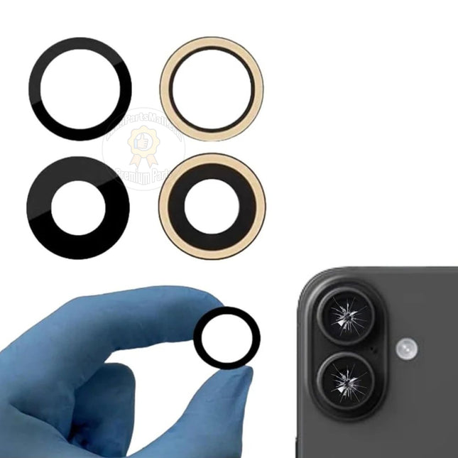Verre de lentille de caméra arrière de remplacement compatible avec le verre de lentille de caméra de la série iPhone 16 Plus Pro Max