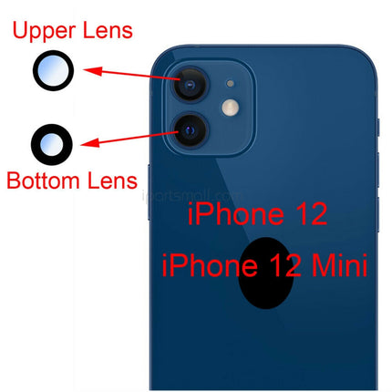 Replacement Rear Camera Lens Compatible with iPhone 12 Mini Pro Max Series Back Camera Glass Lens (Glass Only)