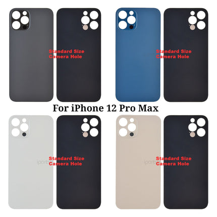 Replacement Rear Glass Compatible with iPhone 12 Mini Pro Max Series Back Cover Glass with Bigger Camera Hole