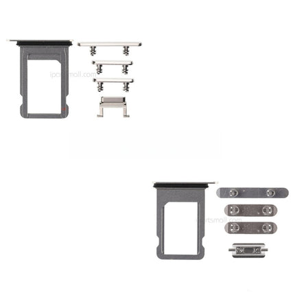 Replacement Side Buttons Compatible with iPhone X XS Max Series Side Buttons Set with SIM Tray
