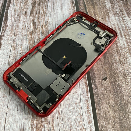 Replacement Rear Housing Compatible with iPhone XR Series Back Battery Cover Frame Assembly with Small Parts Original Pulled