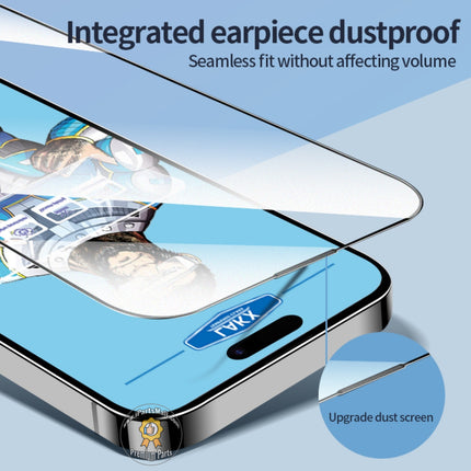 Replacement Privacy Glass High Clear HD Tempered Glass Compatible with iPhone 15 Plus Pro Max Series High Clear and Privacy Tempered Glass Full Cover Screen Protector
