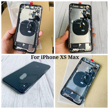 Replacement Back Housing Compatible with iPhone X XS Max Series Back Battery Frame Bezel with Small Parts Assembly Original Pulled Teardown